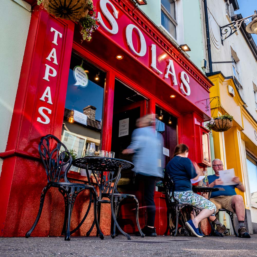 Outside view of Solas Tapas Bar in Dingle